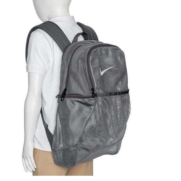 Nike🔴Unisex Brasilia Mesh backpack grey